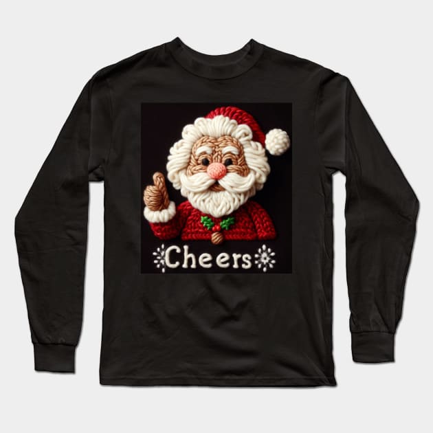 Christmas Santa as Albert Einstein 39 Long Sleeve T-Shirt by fadinstitute